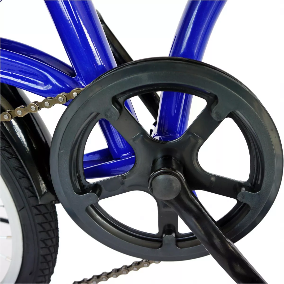 Bicicleta pliabila 20" VELORS  V2055A, cadru otel, culoare albastru / alb - RESIGILATA