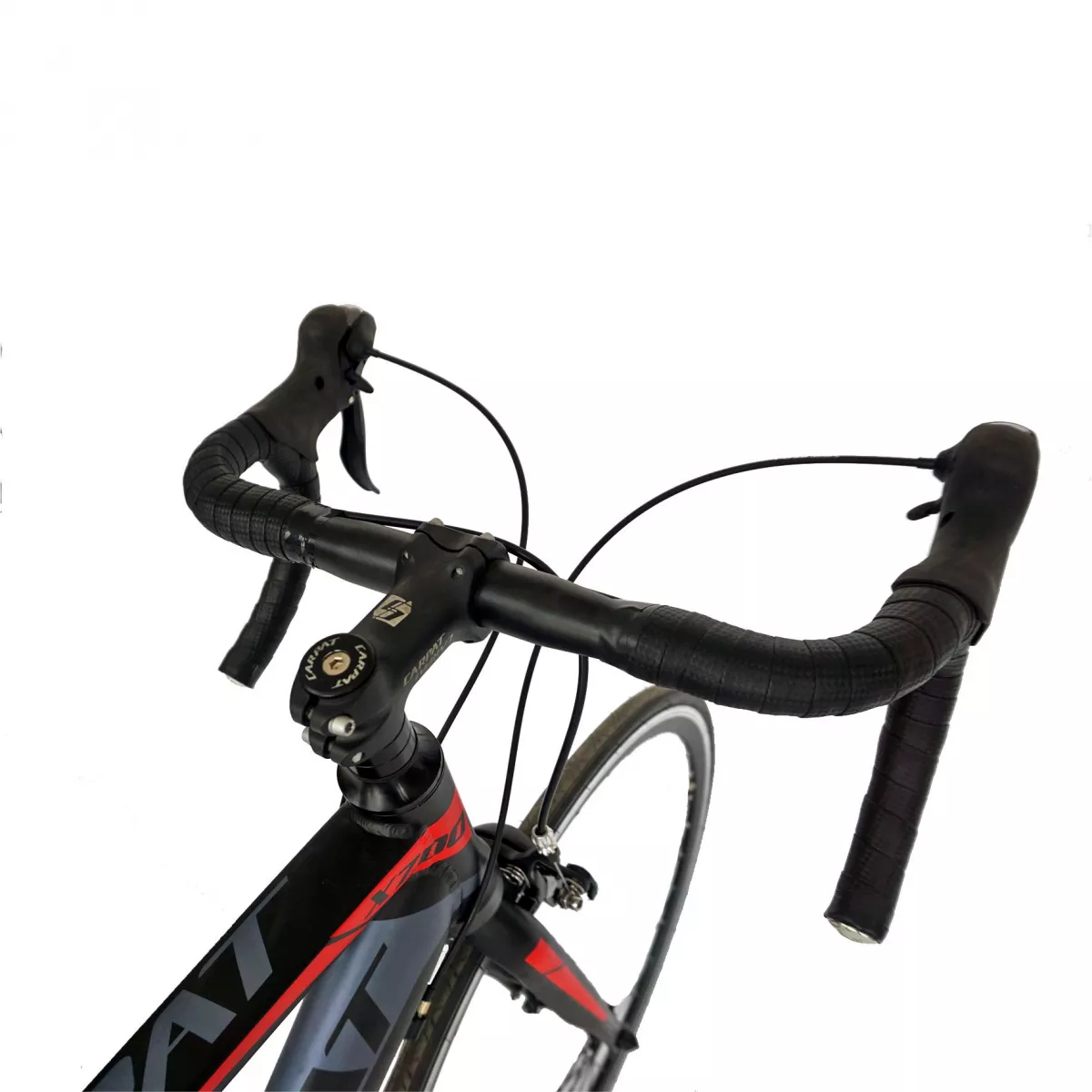 Bicicleta Road  28" CARPAT C2874C, cadru aluminiu, transmisie SHIMANO 14 viteze, culoare negru/rosu - RESIGILATA