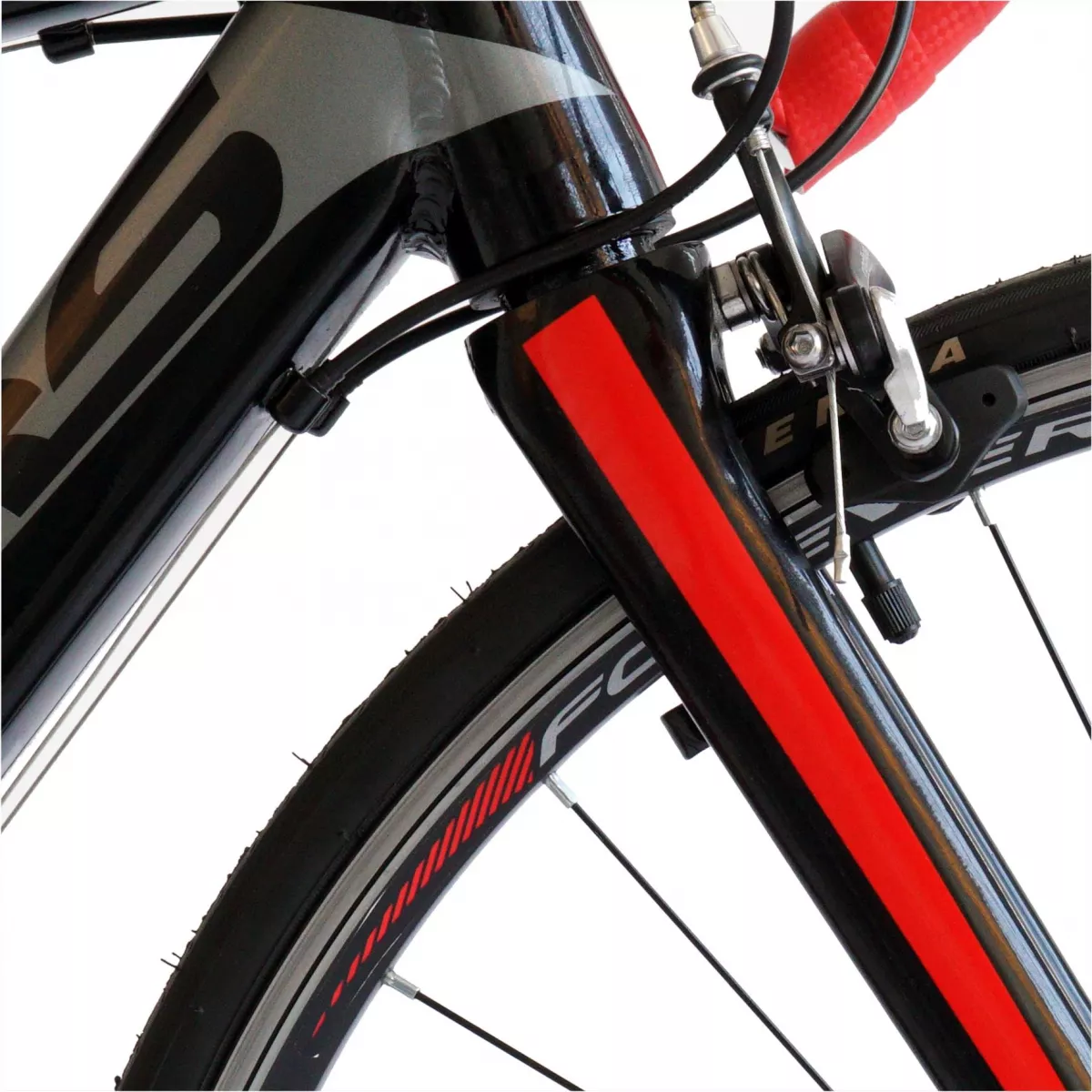 Bicicleta Road  28" VELORS V7001C, cadru aluminiu, culoare rosu / negru 