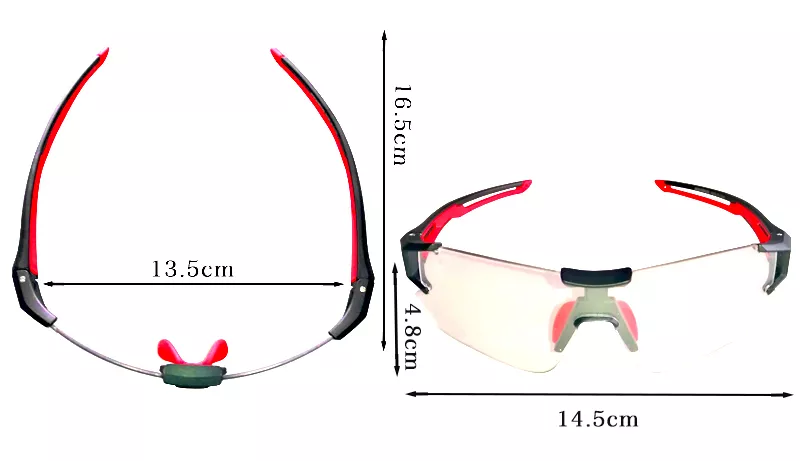 Ochelari ciclism lentile fotocromatice rama negru/rosu Rockbros