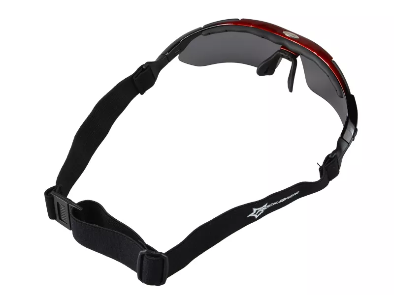 Ochelari polarizati rama negru/rosu 5 lentile interschimbabile Rockbros