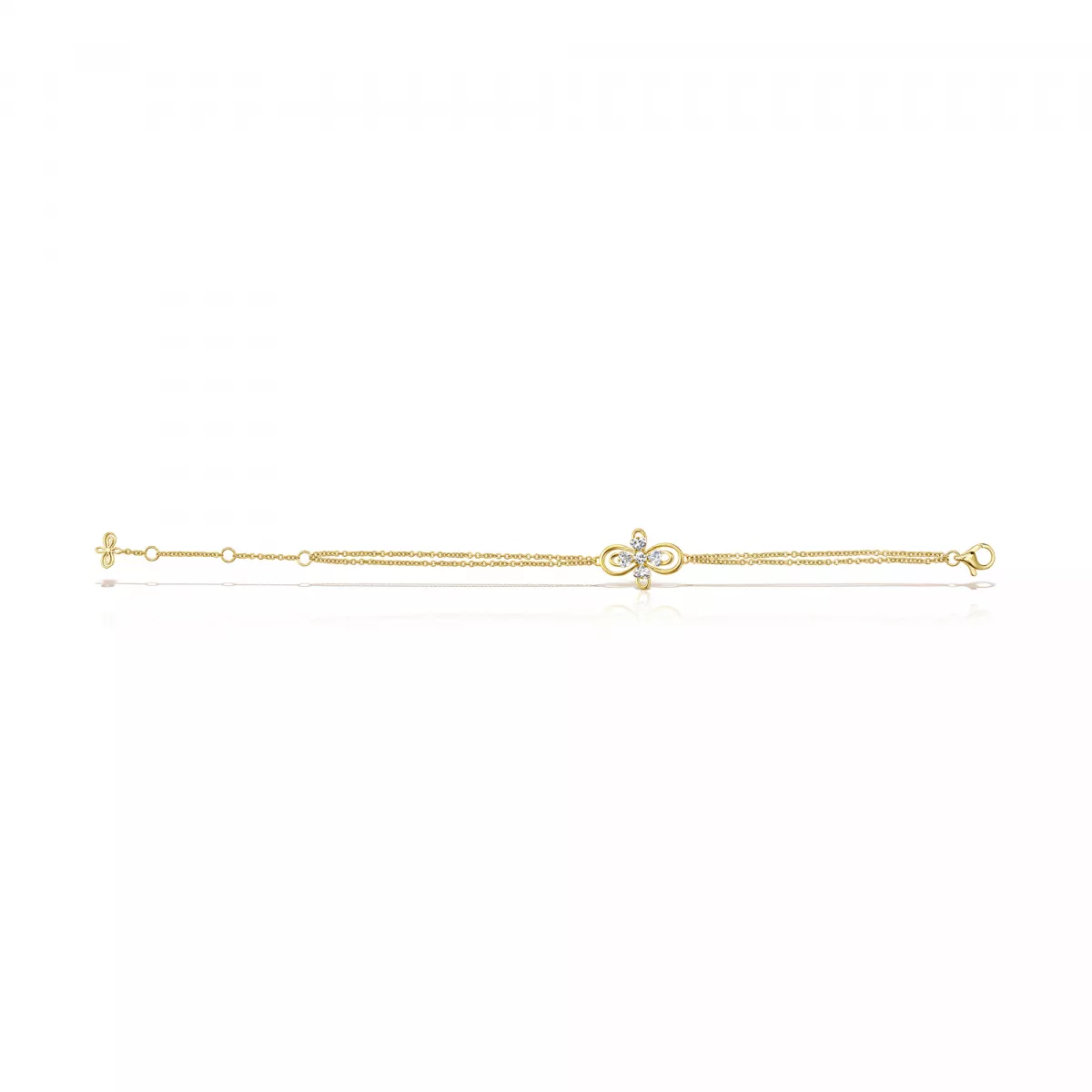 Bratari - Bratara Infinity Love Henri Maillardet cu diamante, din aur galben de 18K, cellini.ro