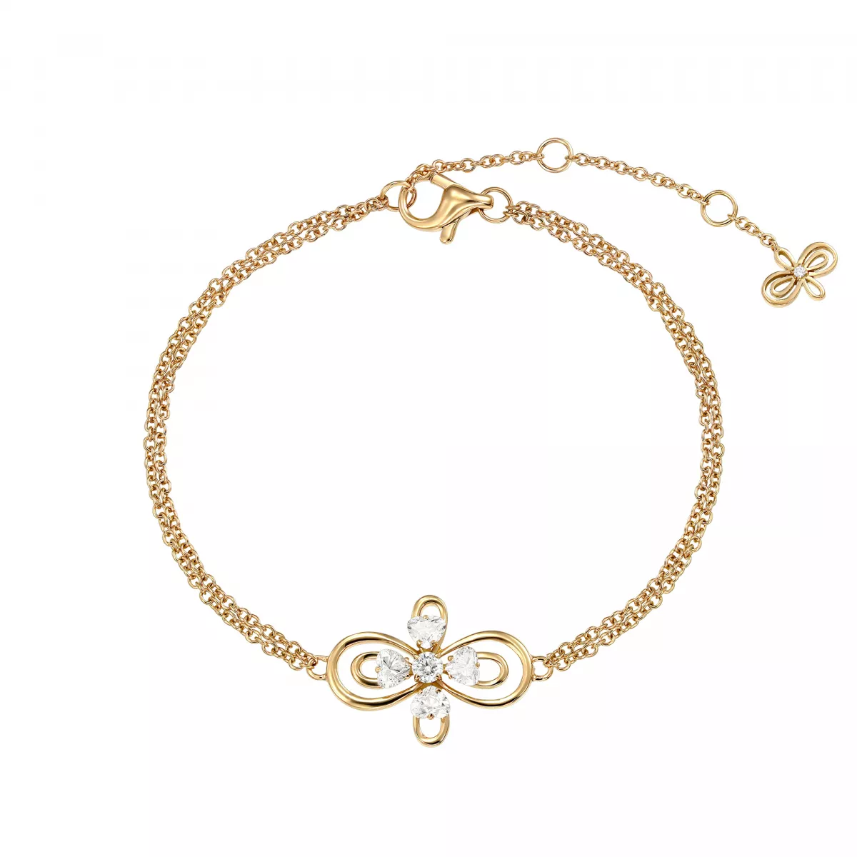 Bratara Infinity Love Henri Maillardet cu diamante, din aur roz de 18K