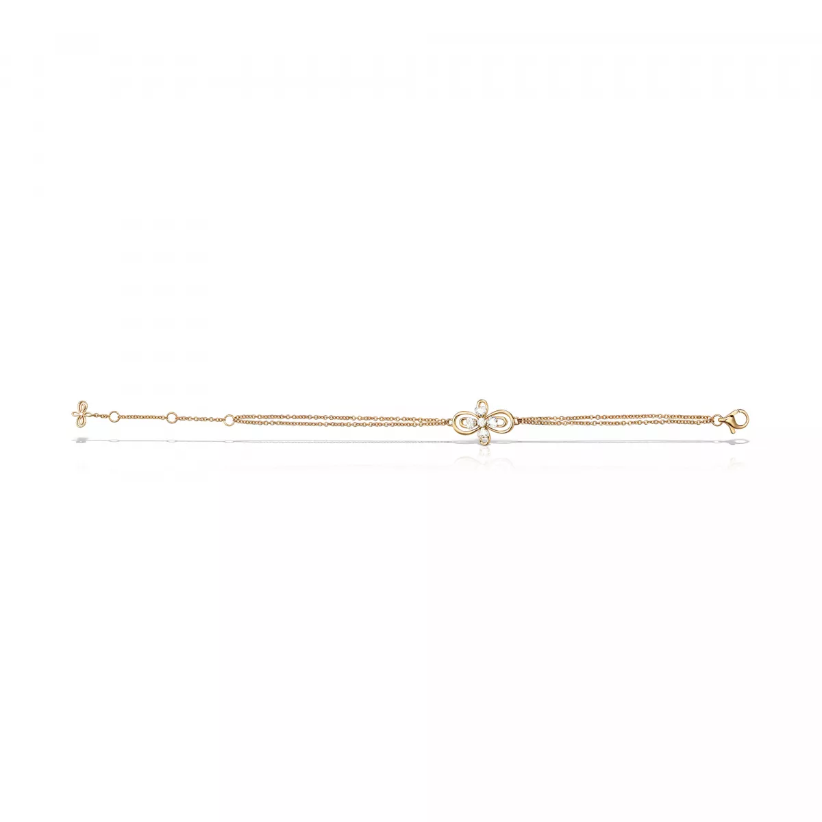 Bratari - Bratara Infinity Love Henri Maillardet cu diamante, din aur roz de 18K, cellini.ro