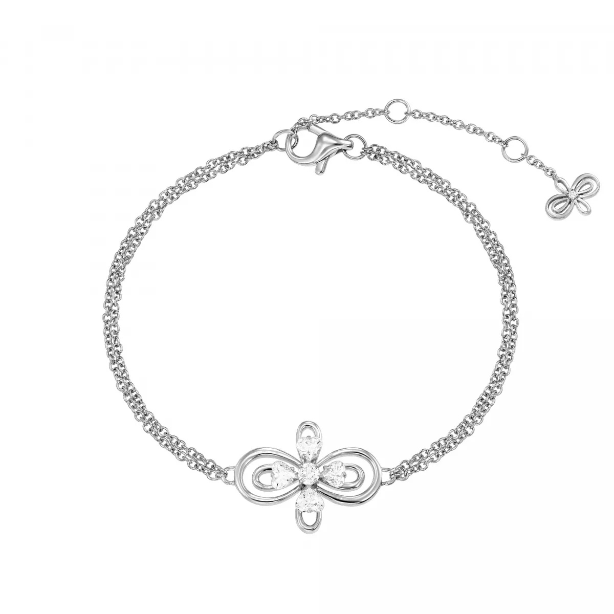 Bratara Infinity Love Henri Maillardet cu diamante, din aur alb  de 18K