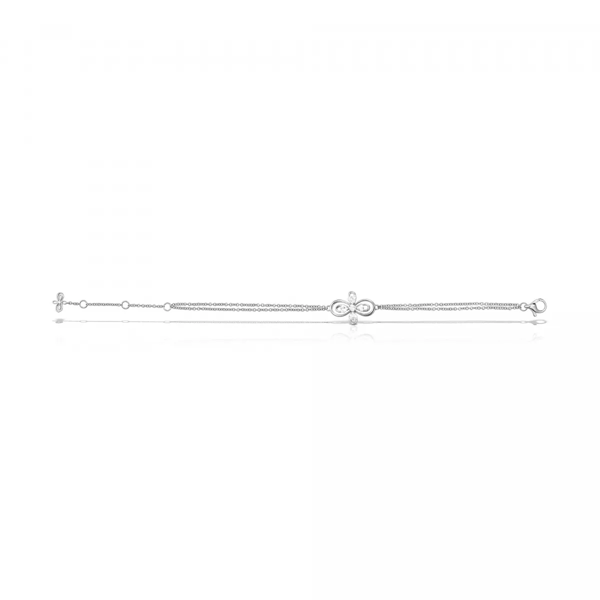 Bratari - Bratara Infinity Love Henri Maillardet cu diamante, din aur alb  de 18K, cellini.ro
