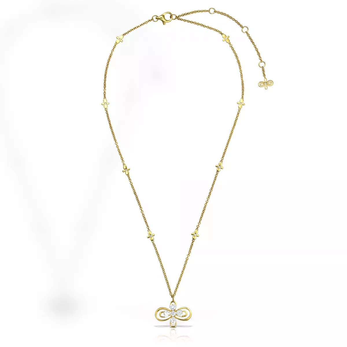 Colier Infinity Love Henri Maillardet cu diamant, din aur galben de 18K