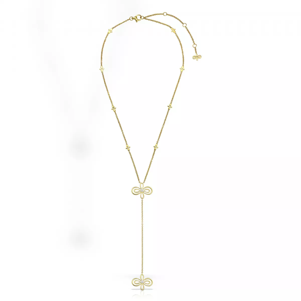 Coliere - Colier Infinity Flower Henri Maillardet cu diamant, din aur galben de 18K, cellini.ro