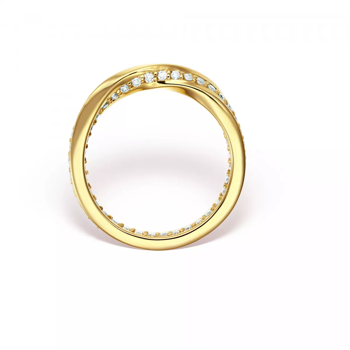Inele - Inel Mobius Henri Maillardet cu diamante, din aur galben de 18K, cellini.ro