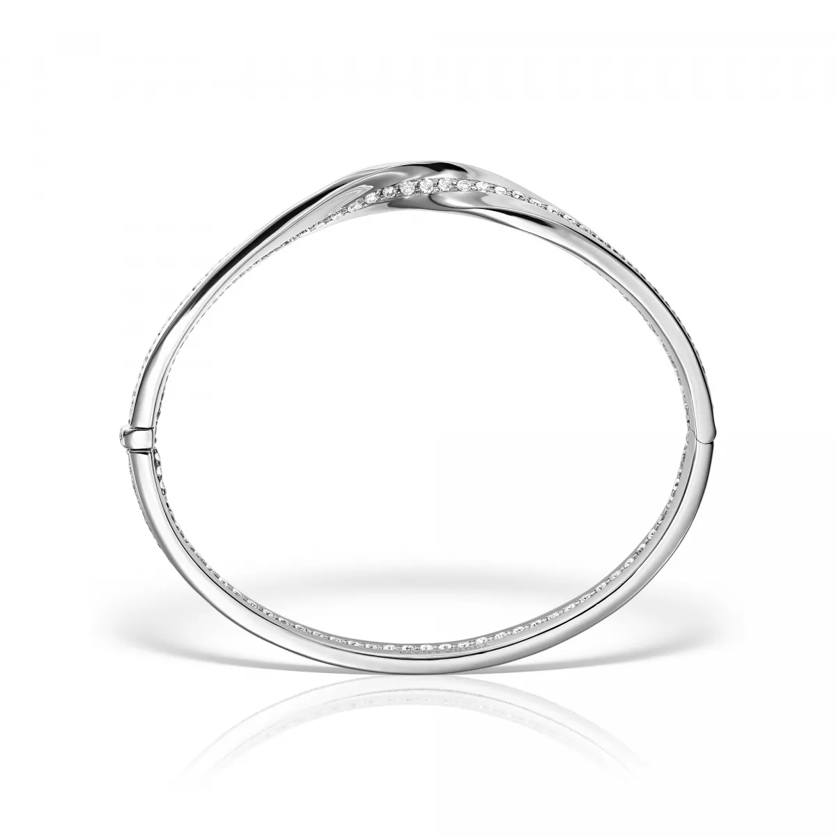 Bratari - Bratara Mobius Henri Maillardet cu diamante, din aur alb  de 18K, cellini.ro