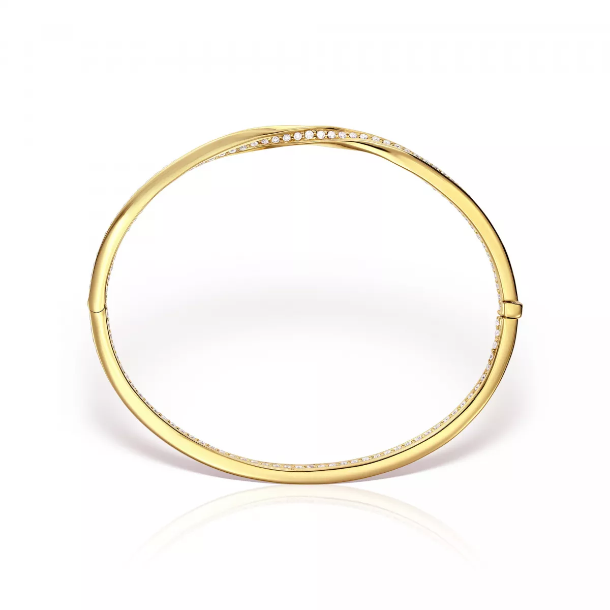 Bratari - Bratara Mobius Henri Maillardet cu diamante, din aur galben de 18K, cellini.ro