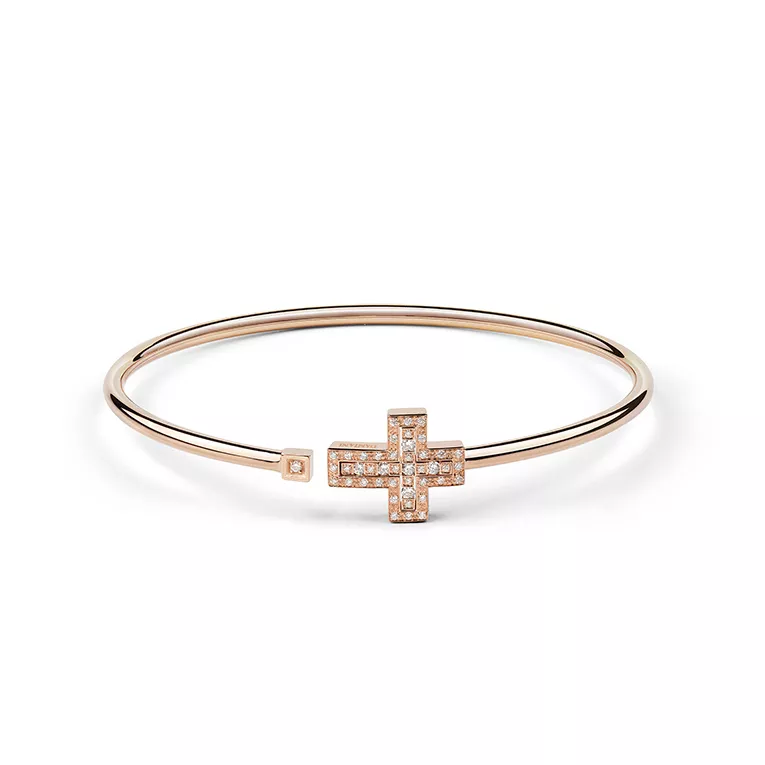 Bratara Damiani Belle Epoque cu diamant, din aur roz de 18K