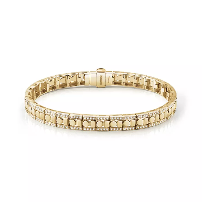 Bratara Damiani Belle Epoque Reel cu diamant, din aur galben de 18K