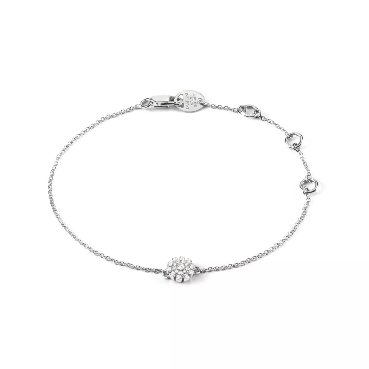 Bratara Damiani Margherita cu diamante, din aur alb de 18K