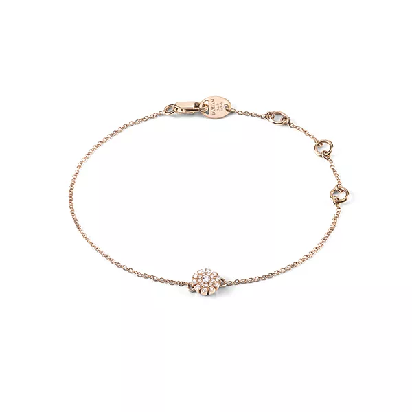 Bratara Damiani Margherita cu diamante, din aur roz de 18K