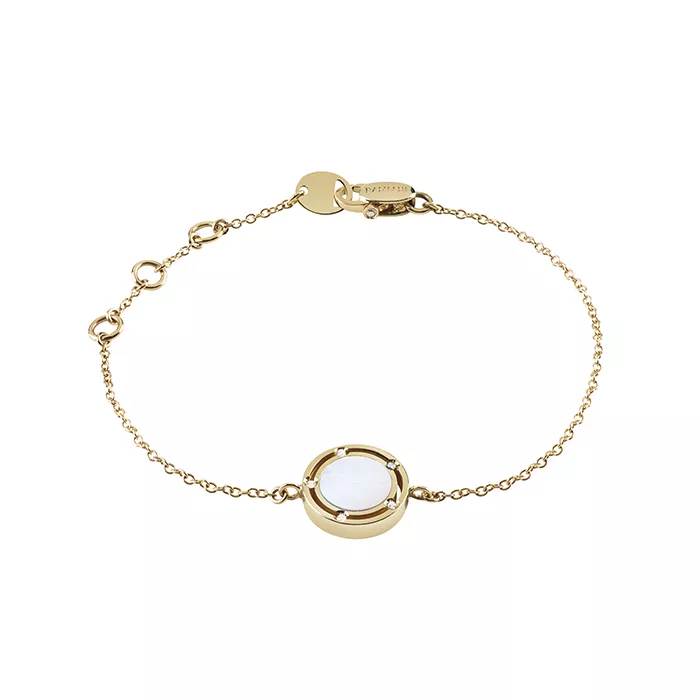 Bratara Damiani D.Side cu diamante si sidef, din aur roz de 18K