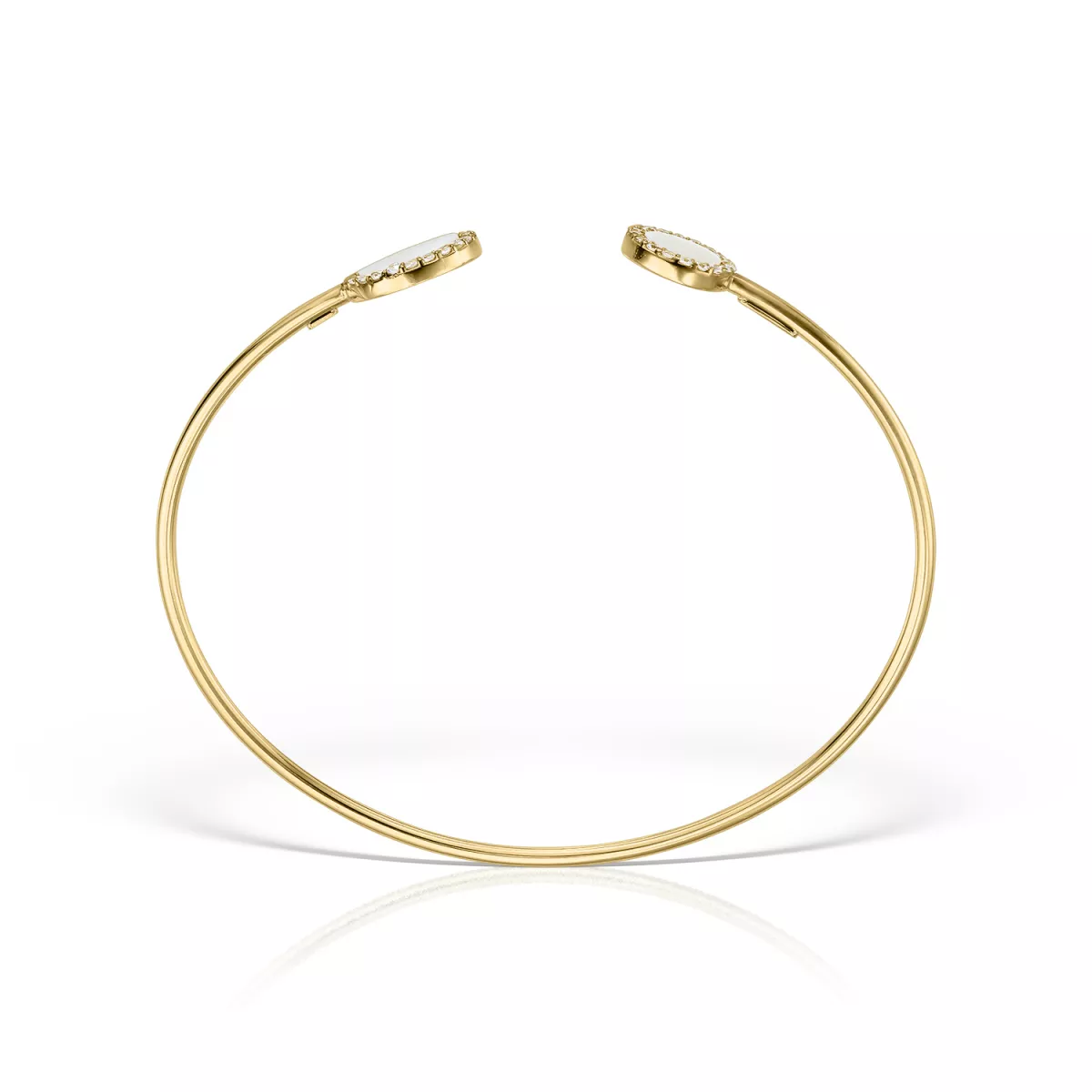 Bratari - Bratara  Eva Nobile cu sidef si zircon, din aur galben de 18K, cellini.ro