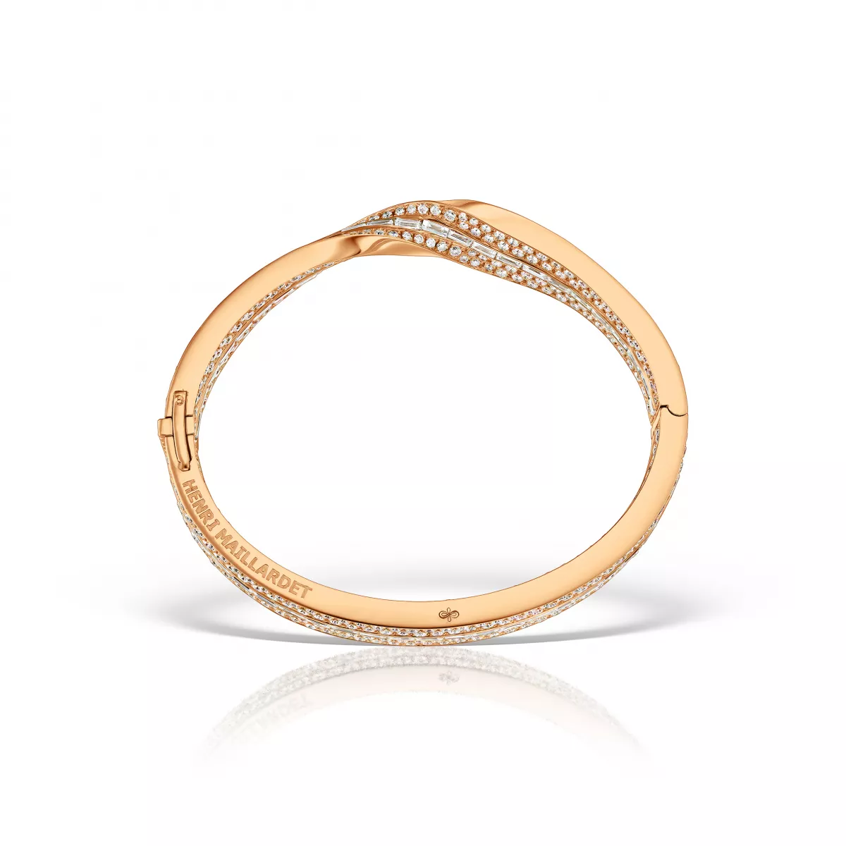 Bratari - Bratara Mobius Henri Maillardet cu diamante, din aur roz de 18K, cellini.ro