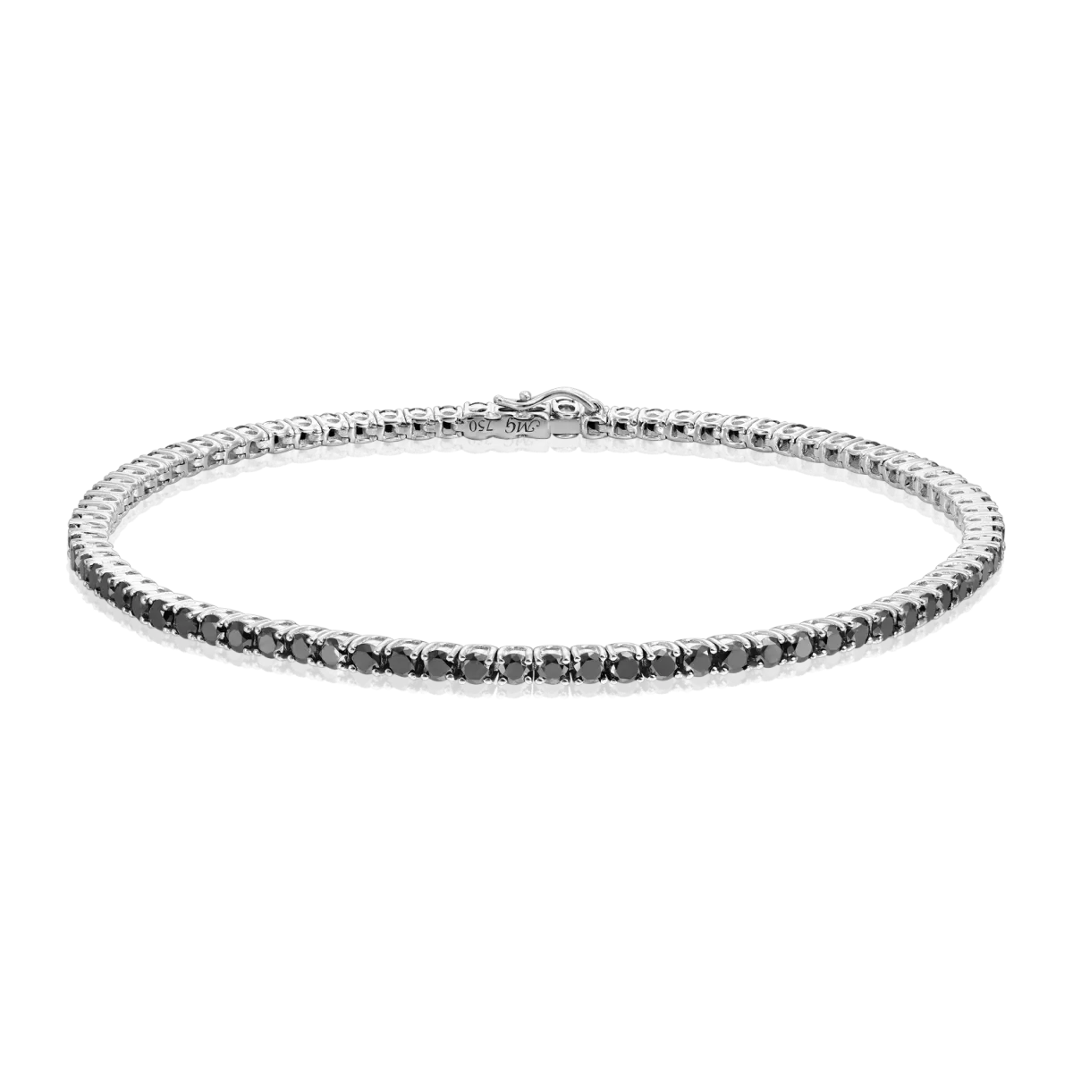 Bratara Tennis Classic Diamonds cu diamante, din aur alb  de 18K