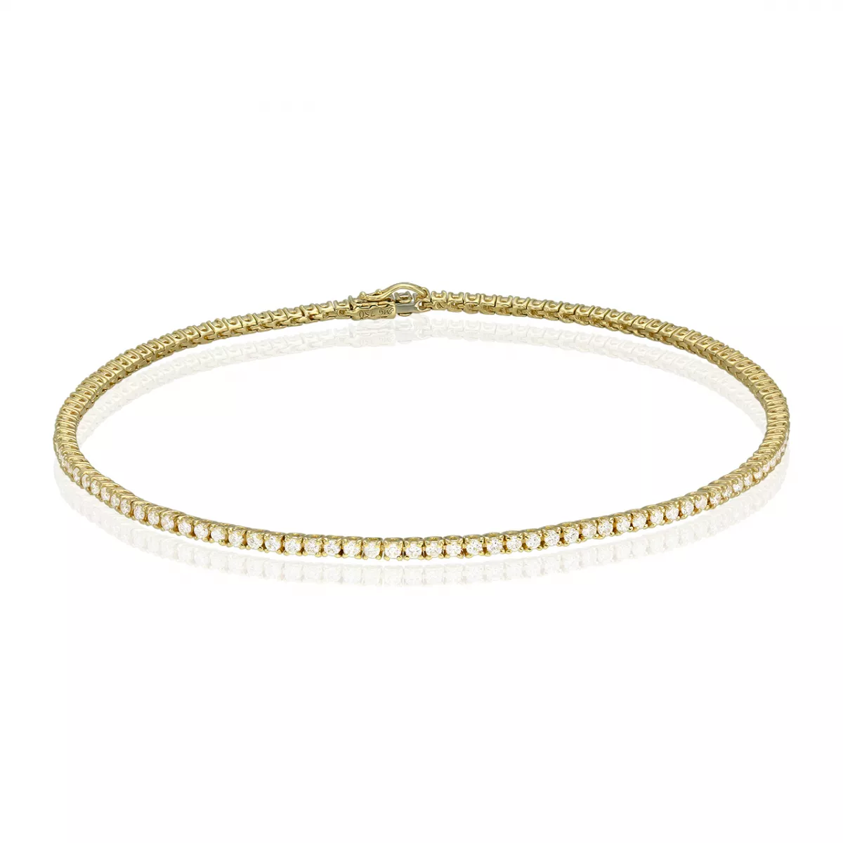 Bratara Tennis Classic Diamonds cu diamante, din aur galben de 18K