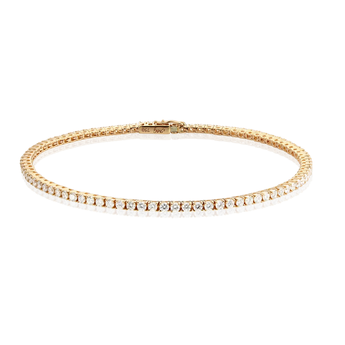 Bratara Tennis Classic Diamonds cu diamante, din aur roz de 18K