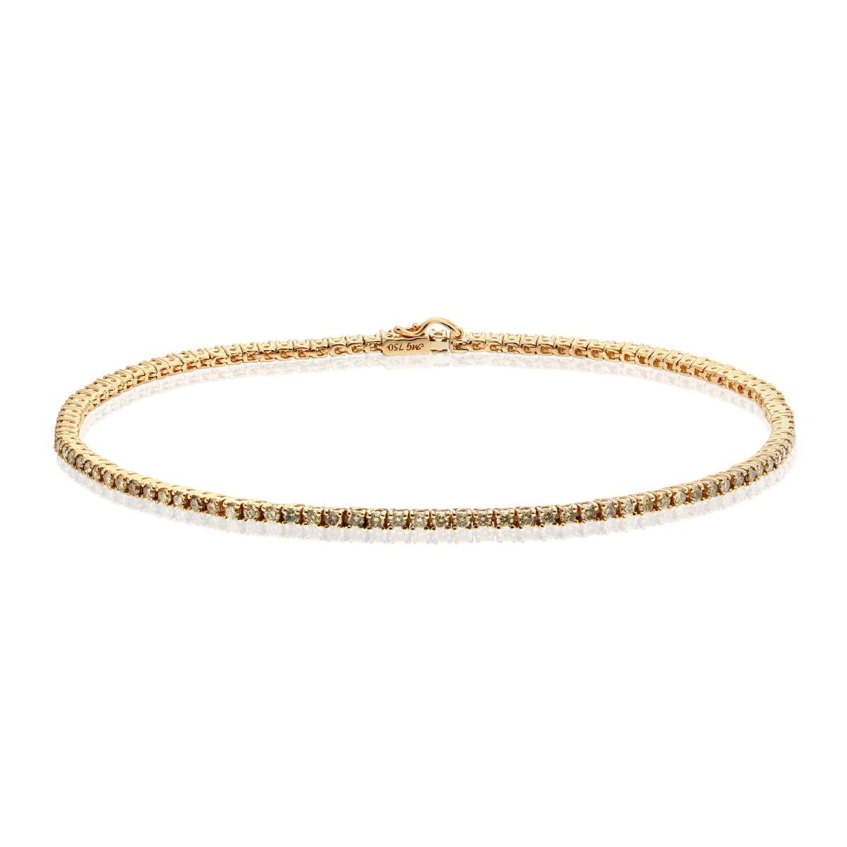 Bratara Tennis Classic Diamonds cu diamante, din aur roz de 18K