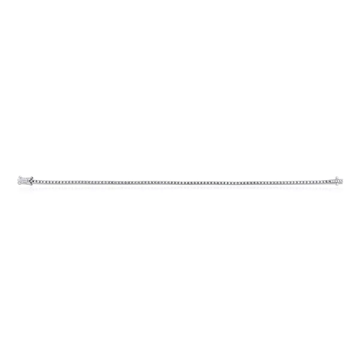 Bratara Tennis Classic Diamonds cu diamante, din aur alb de 18K