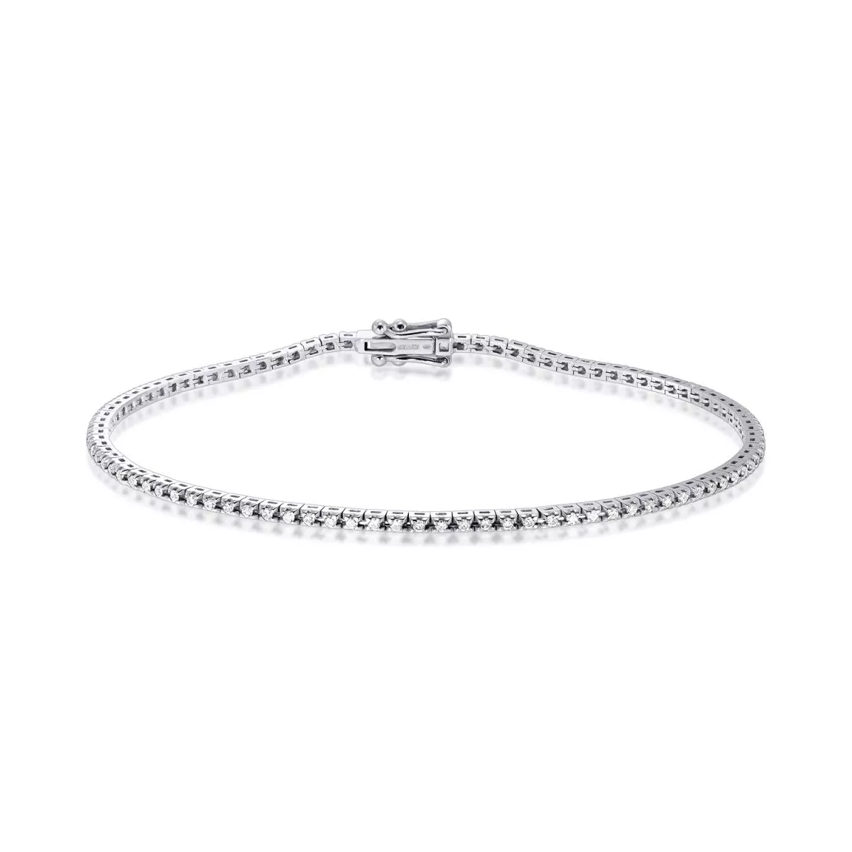 Bratara Tennis Classic Diamonds cu diamante, din aur alb de 18K