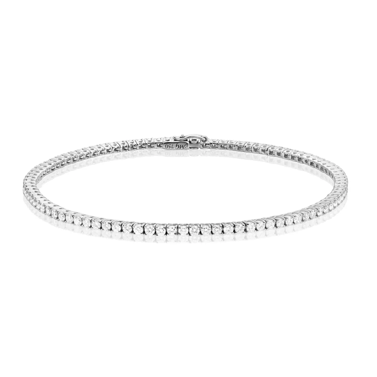 Bratara Tennis Classic Diamonds cu diamante, din aur alb  de 18K