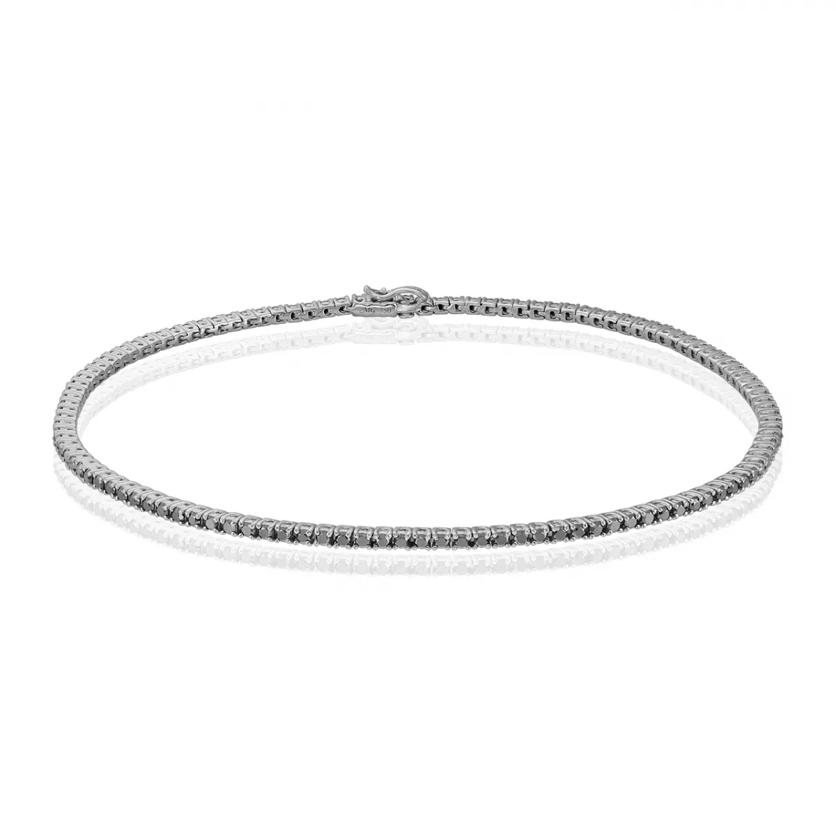 Bratara Tennis Classic Diamonds cu diamante, din aur alb  de 18K
