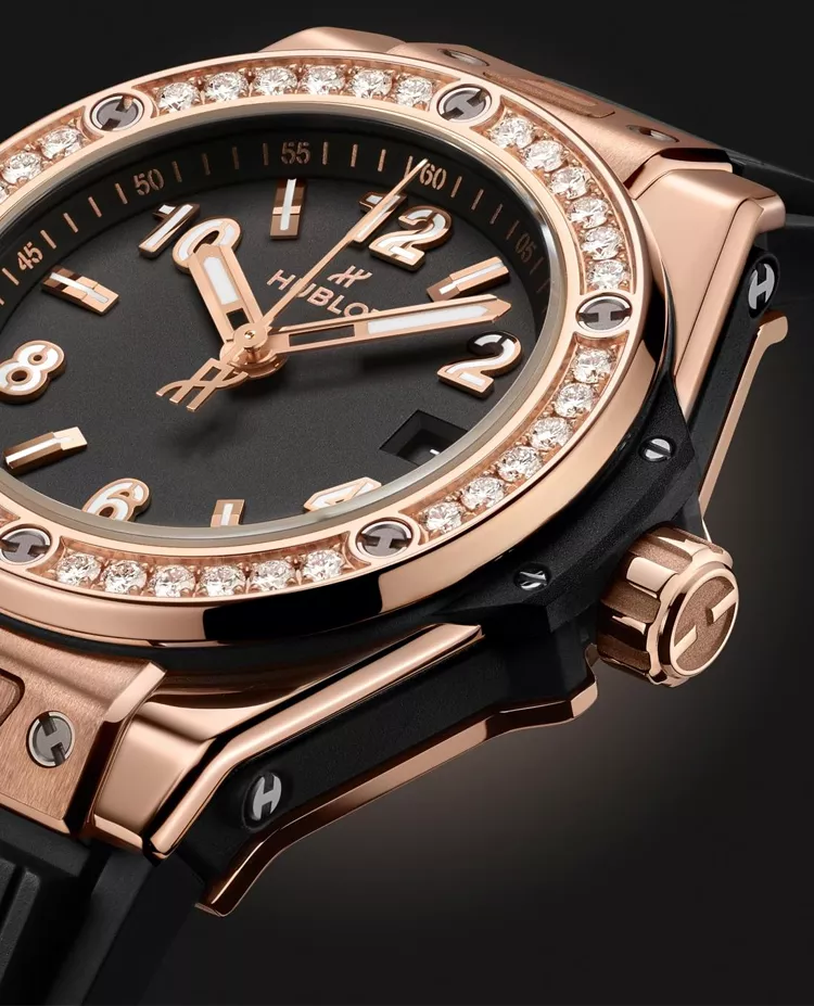 Ceasuri de dama - Ceas Hublot Big Bang One Click King Gold Diamonds 485.OX.1180.RX.1204, cellini.ro