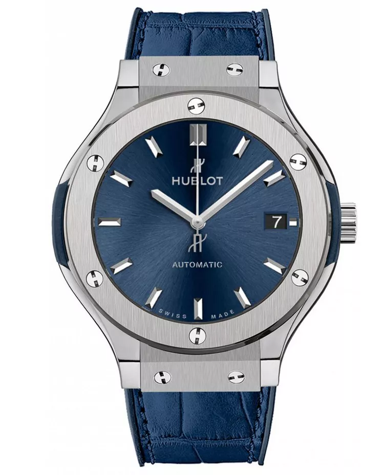 Ceasuri de dama - Ceas Hublot Classic Fusion Blue Titanium 565.NX.7170.LR, cellini.ro