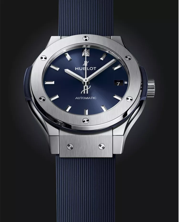 Ceasuri de dama - Ceas Hublot Classic Fusion Blue Titanium 565.NX.7170.RX, cellini.ro