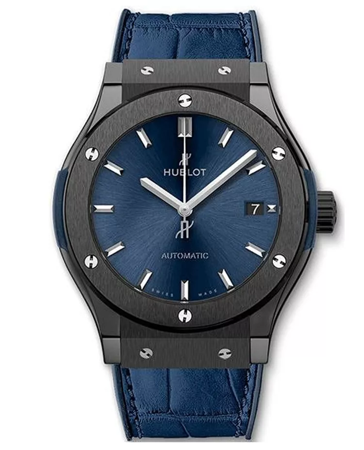 Ceasuri barbati - Ceas Hublot Classic Fusion Ceramic Blue 511.CM.7170.LR, cellini.ro