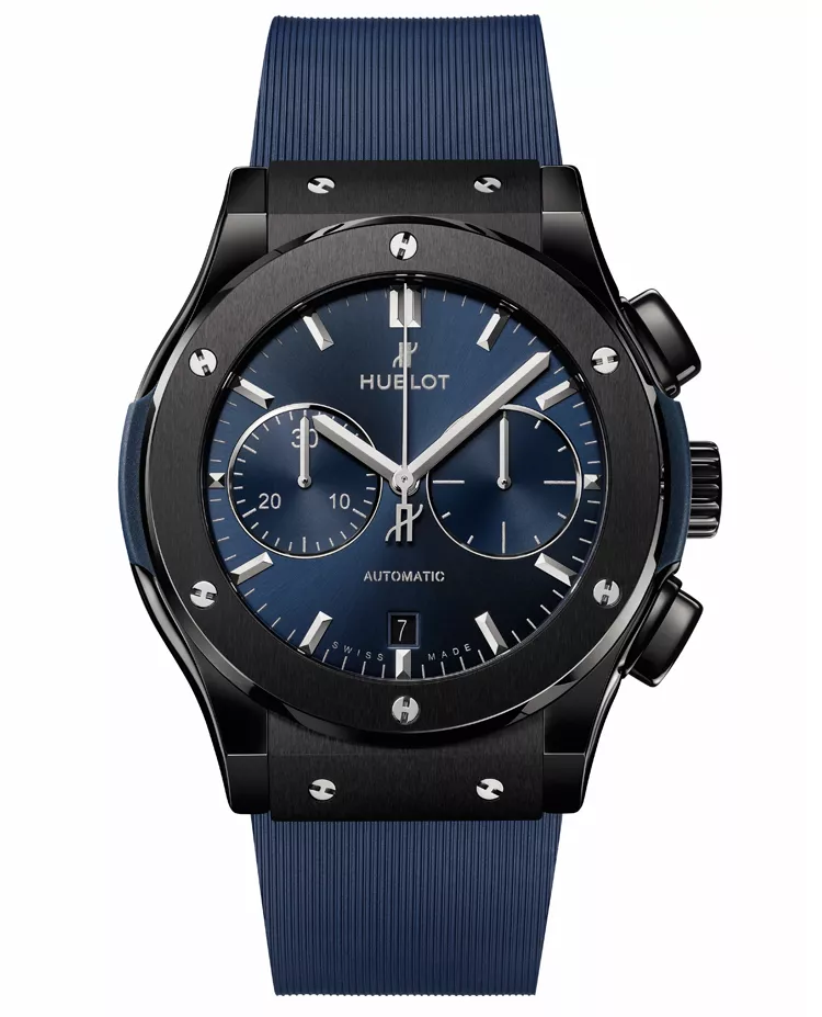 Ceas Hublot Classic Fusion Ceramic Blue Chronograph 521.CM.7170.RX