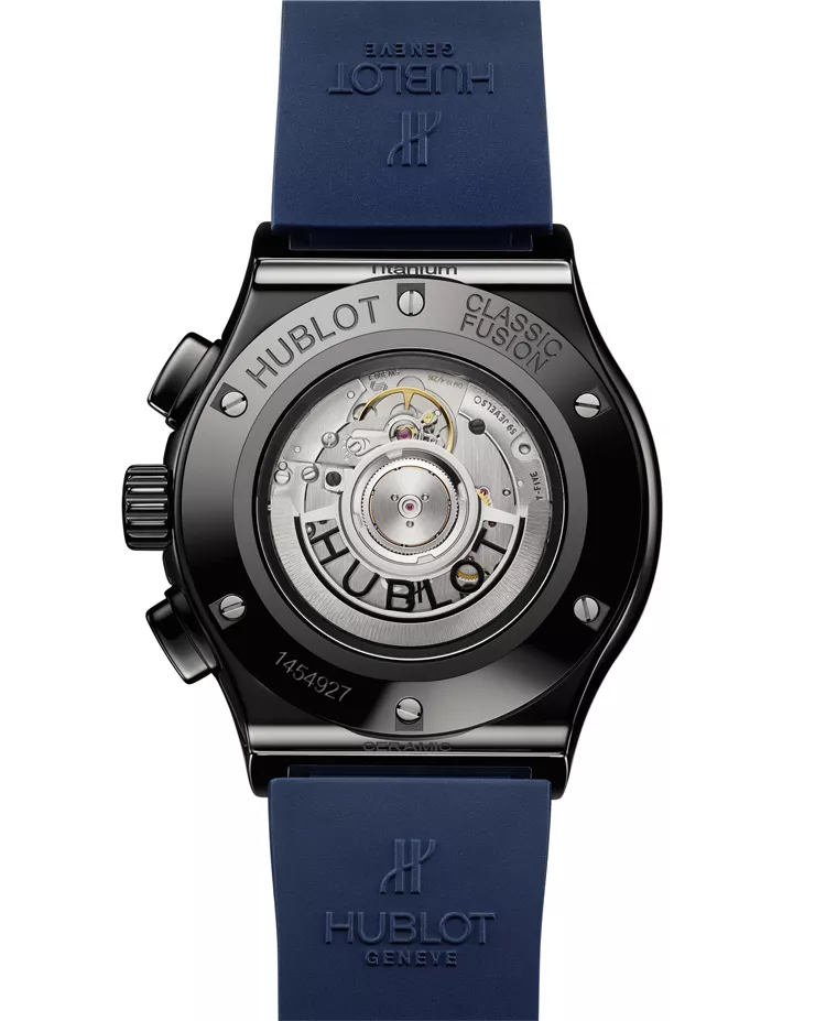 Ceasuri barbati - Ceas Hublot Classic Fusion Ceramic Blue Chronograph 521.CM.7170.RX, cellini.ro