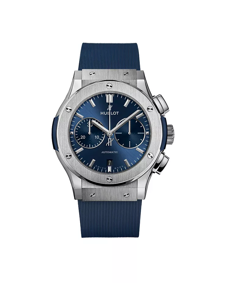 Ceas Hublot Classic Fusion Chronograph Titanium Blue 521.NX.7170.RX