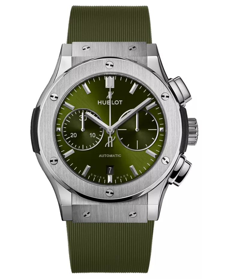 Ceasuri barbati - Ceas Hublot Classic Fusion Chronograph Titanium Green 521.NX.8970.RX, cellini.ro