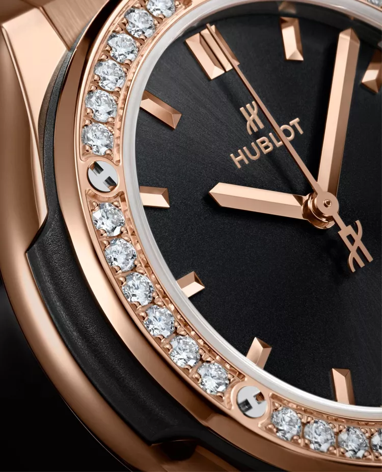 Ceas Hublot Classic Fusion King Gold Diamonds 581.OX.1480.RX.1104