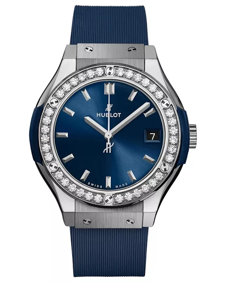 Ceasuri de dama - Ceas Hublot Classic Fusion Titanium Diamonds 581.NX.7170.RX.1104, cellini.ro