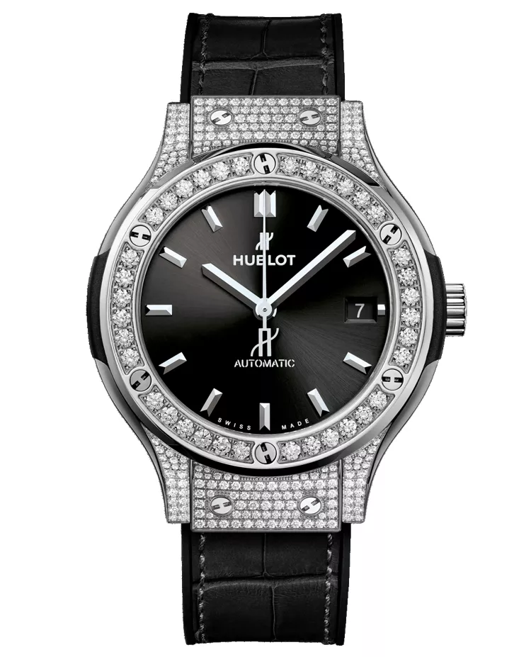 Ceasuri de dama - Ceas Hublot Classic Fusion Titanium Pav&eacute; 565.NX.1470.LR.1604, cellini.ro