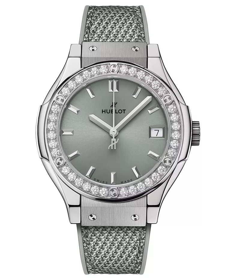 Ceasuri de dama - Ceas Hublot Classic Fusion Titanium Sage Green 581.NX.891G.NR.1104, cellini.ro