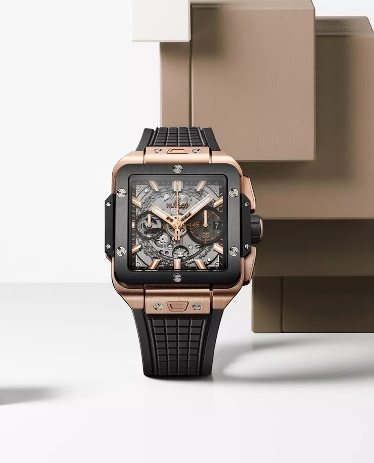 Ceas Hublot Square Bang Unico King Gold Ceramic 821.OM.0180.RX