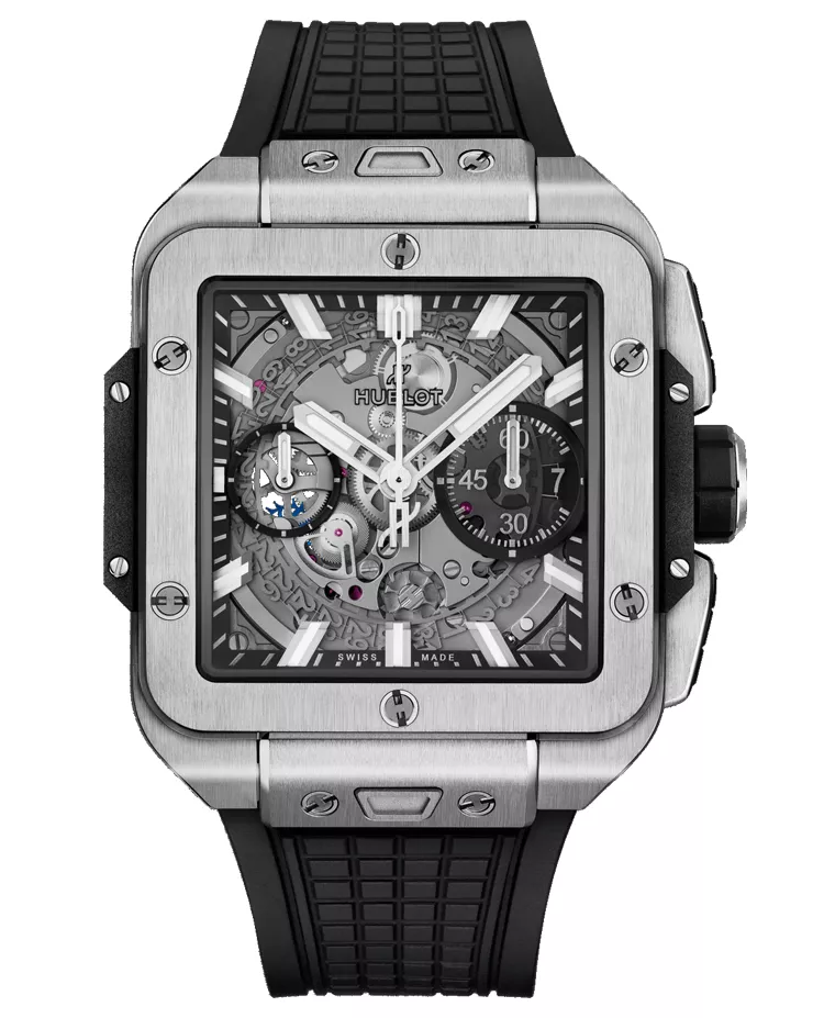 Ceasuri barbati - Ceas Hublot Square Bang Unico Titanium 821.NX.0170.RX, cellini.ro