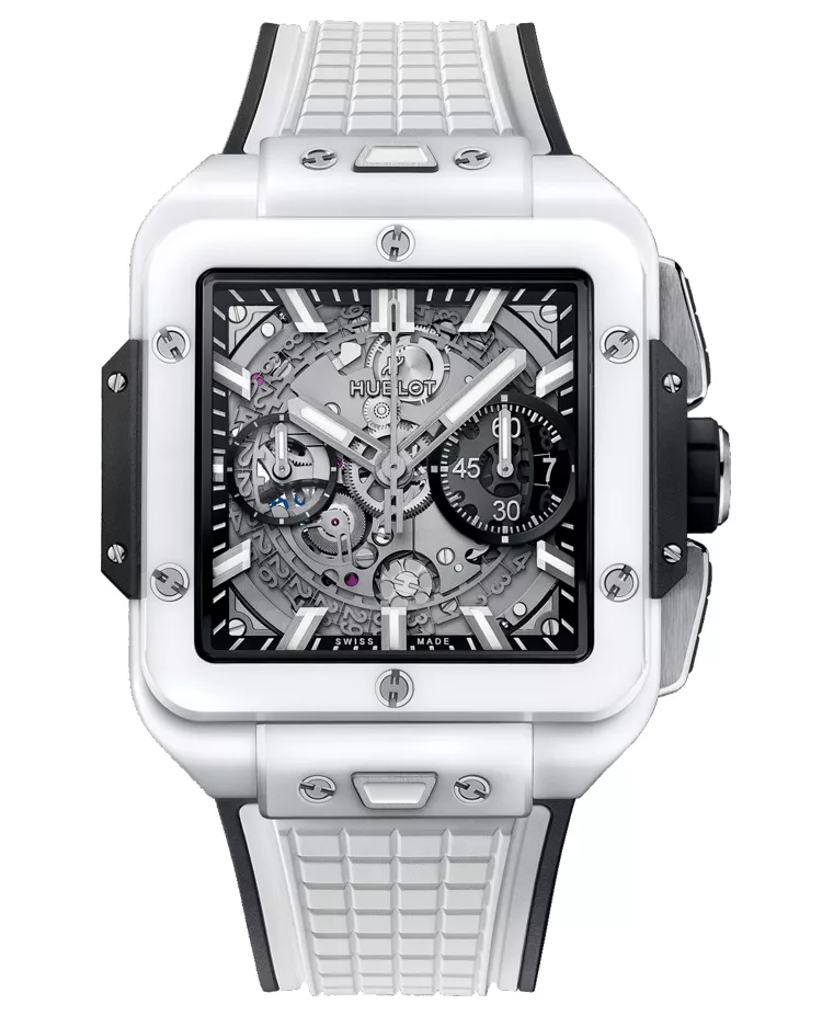 Ceas Hublot Square Bang Unico White Ceramic 821.HX.0170.RX