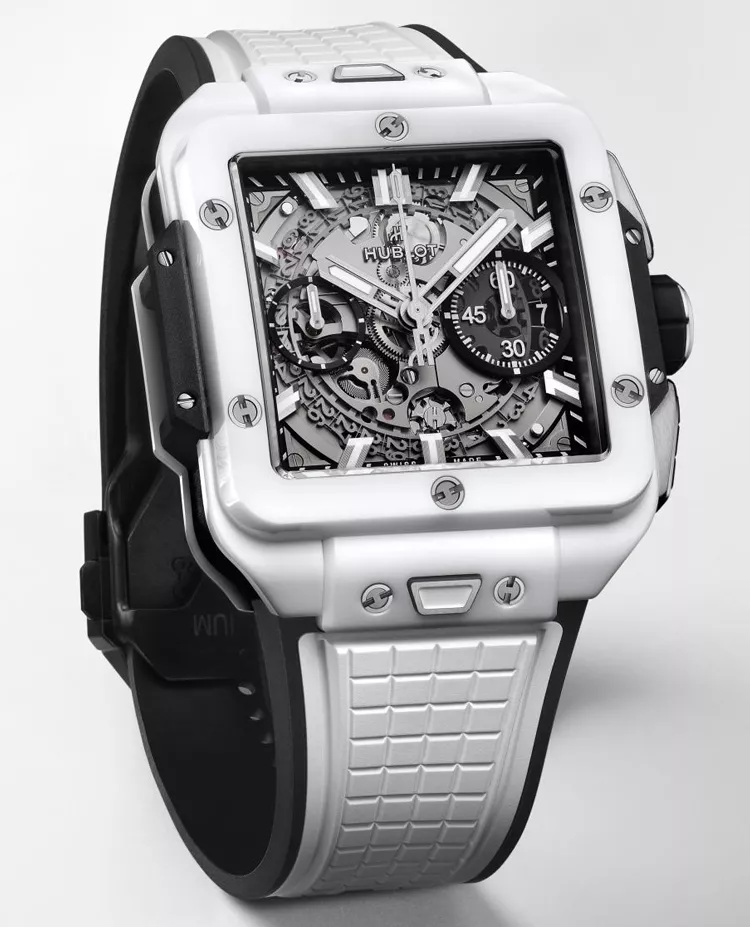Ceas Hublot Square Bang Unico White Ceramic 821.HX.0170.RX