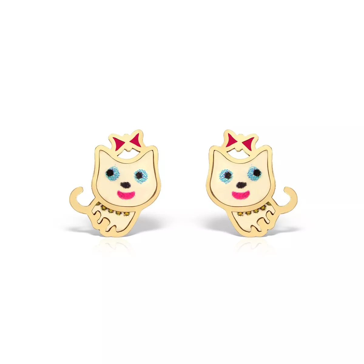 Cercei - Cercei Bambini Preziosi, din aur galben de 18K, cellini.ro