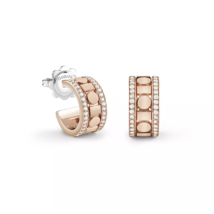 Cercei Damiani Belle Epoque Reel cu diamant, din aur roz de 18K