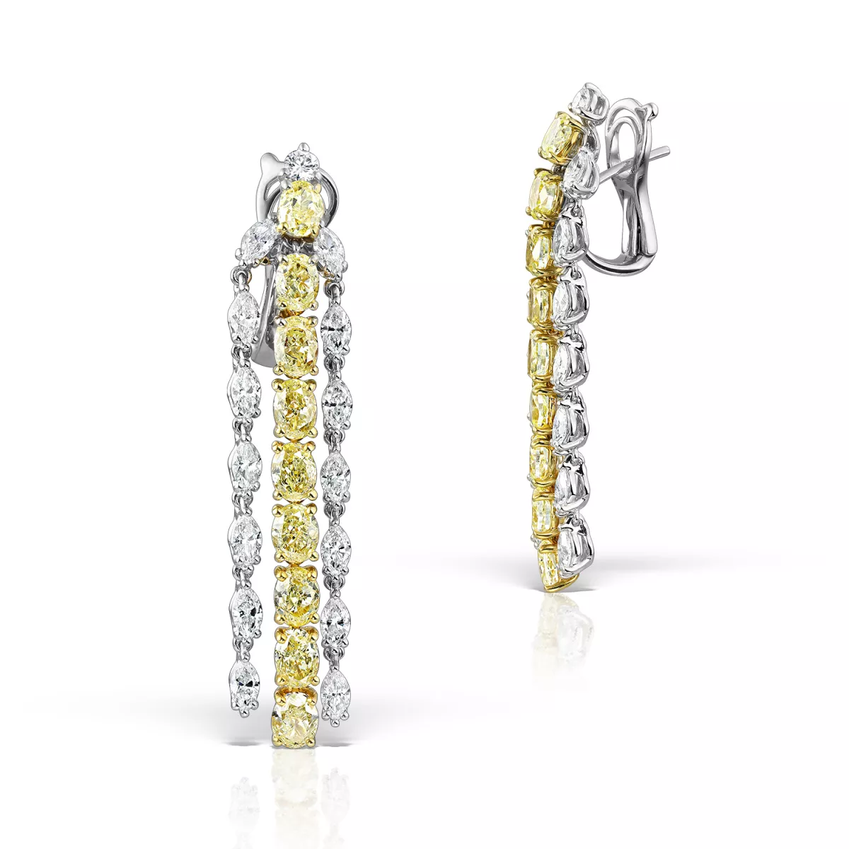 Cercei  Damiani Timeless Classico cu diamante, din aur alb  de 18K