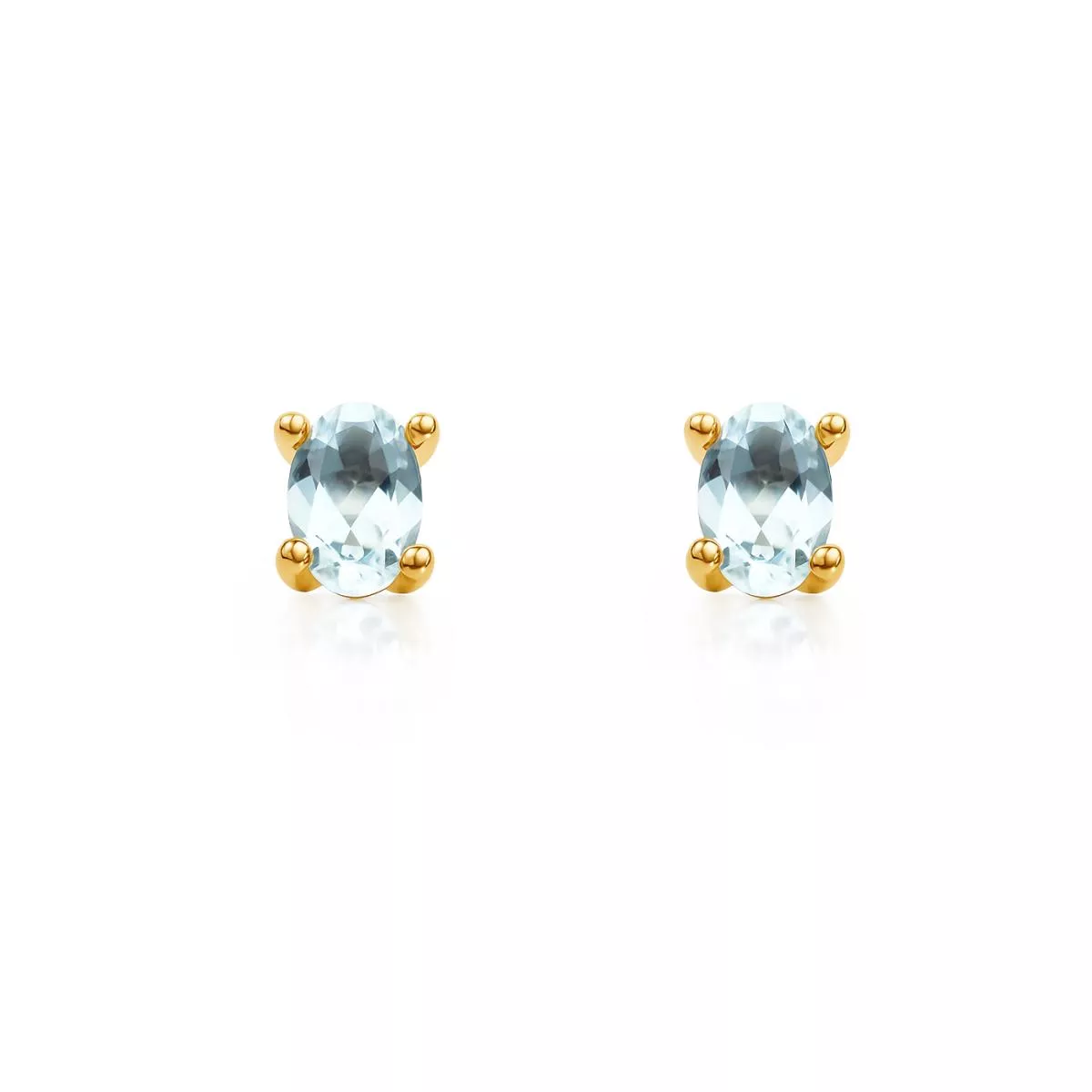 Cercei - Cercei Eva Nobile cu blue topaz, din aur galben de 14K, cellini.ro